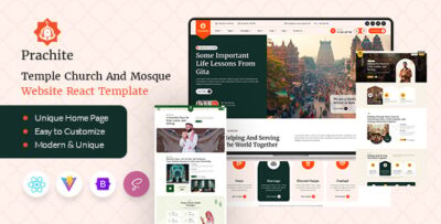 Prachite - Temple Church And Mosque Website React Template