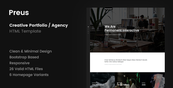 Preus - Digital Agency / Portfolio Template Preus - Digital Agency / Portfolio Template