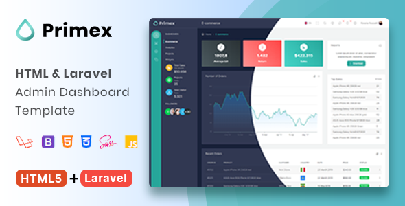 Primex - HTML + Laravel Admin Dashboard Template Primex - HTML + Laravel Admin Dashboard Template