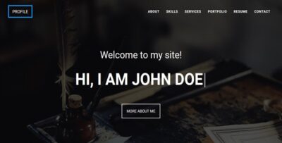 Profile - One Page CV/Resume/Portfolio Template