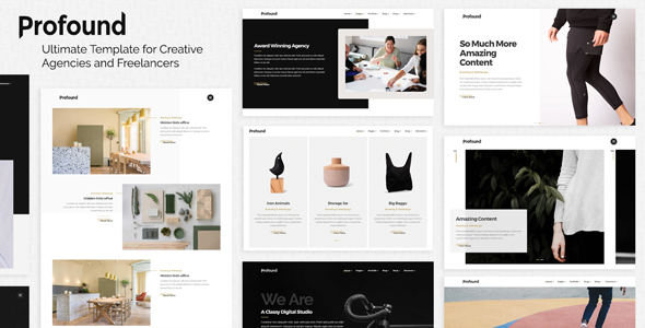Profound - Multi-Concept Template for Creative Agencies and Freelancers Profound - Multi-Concept Template for Creative Agencies and Freelancers
