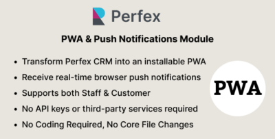 PWA & Push Notifications Module for Perfex CRM