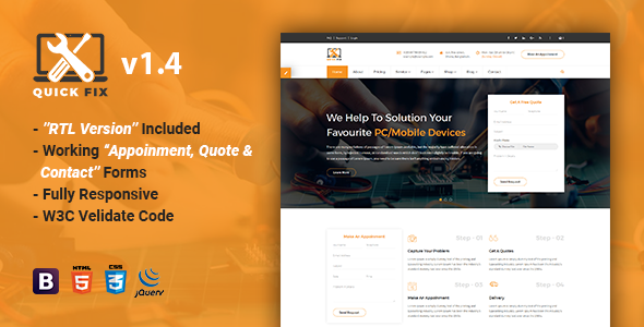 QuickFix | Multipurpose Servicing and Repairing HTML Template QuickFix | Multipurpose Servicing and Repairing HTML Template