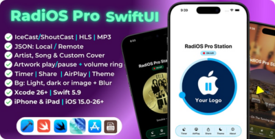 RadiOS Pro | SwiftUI iOS Swift Radio Streaming App Template