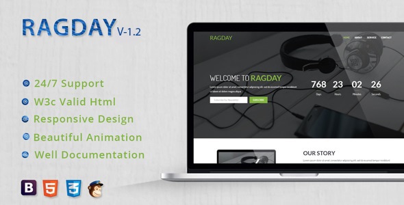 RagDay - Responsive Coming Soon Template RagDay - Responsive Coming Soon Template