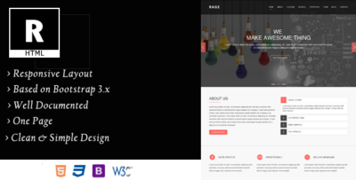Rage - One Page Business,Corporate and Agency HTML Template