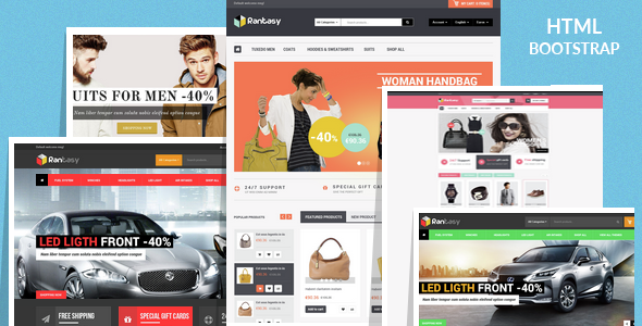 Rantasy - Fashion & Car Parts Shop eCommerce HTML Template Rantasy - Fashion & Car Parts Shop eCommerce HTML Template