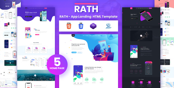 RATH - App Landing Onepage HTML Template RATH - App Landing Onepage HTML Template