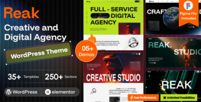 Reak - Creative & Digital Agency WordPress Theme