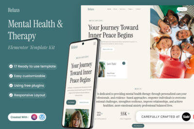 Relaxs - Mental Health & Therapy Elementor Template Kit