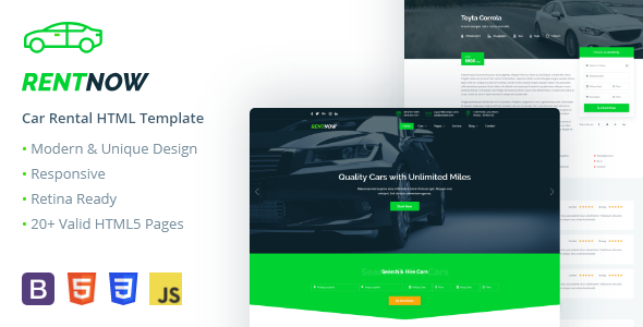RentNow - Car Rental HTML Template RentNow - Car Rental HTML Template