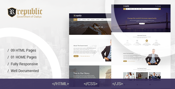 Republic - Government Website Template using Bootstrap Republic - Government Website Template using Bootstrap