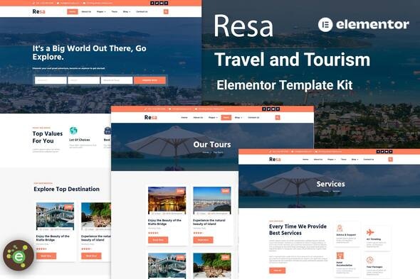 Resa - Travel & Tourism Elementor Template Kit Resa - Travel & Tourism Elementor Template Kit
