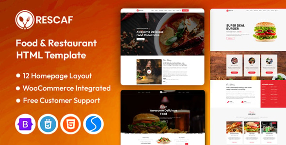 Rescaf - Fast Food & Restaurant HTML Template Rescaf - Fast Food & Restaurant HTML Template