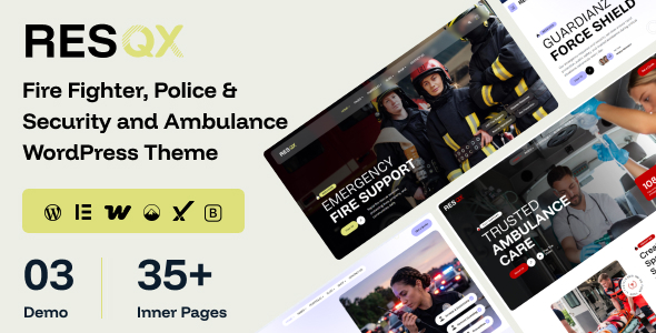 Rescuex - Fire Fighter, Police & Security and Ambulance WordPress Theme Rescuex - Fire Fighter, Police & Security and Ambulance WordPress Theme