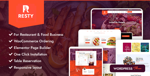 Resty - Restaurant WooCommerce WordPress Theme Resty - Restaurant WooCommerce WordPress Theme