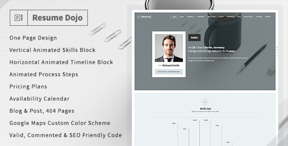 ResumeDojo - Resume & Portfolio HTML Premium Theme ResumeDojo - Resume & Portfolio HTML Premium Theme