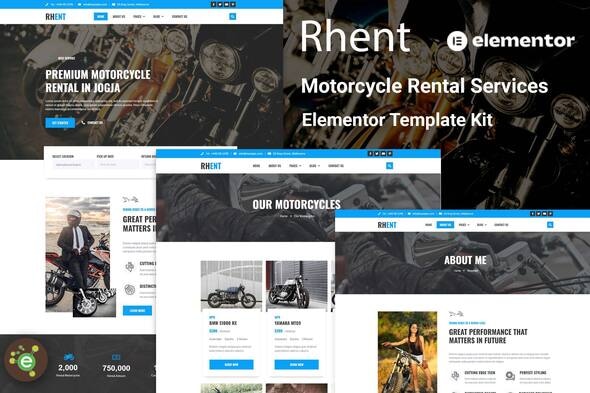 Rhent - Motorcycle Rental Services Elementor Template Kit Rhent - Motorcycle Rental Services Elementor Template Kit