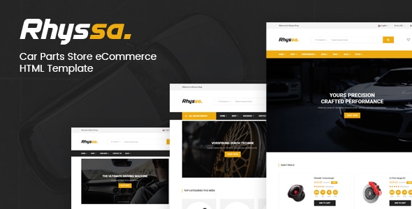 Rhyssa - Car Parts Store eCommerce HTML Template Rhyssa - Car Parts Store eCommerce HTML Template
