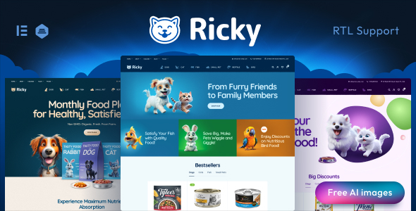 Ricky - Pet Shop & Care WooCoomerce Theme Ricky - Pet Shop & Care WooCoomerce Theme