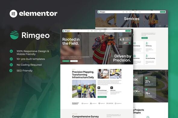 Rimgeo - Land Surveying & Digital Mapping Elementor Pro Template Kit Rimgeo - Land Surveying & Digital Mapping Elementor Pro Template Kit