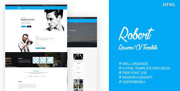Robert || Resume / CV Template Robert || Resume / CV Template