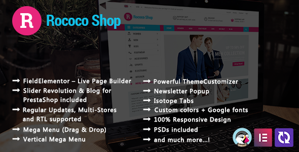 Rococo - Shopping & Accessories PrestaShop Theme Rococo - Shopping & Accessories PrestaShop Theme
