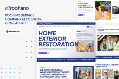 Roofiano - Roofing Service Company Elementor Template Kit