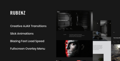 Rubenz - Creative Portfolio AJAX HTML5 Template