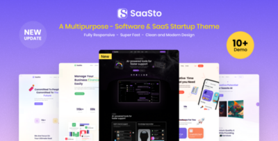 Saasto - Software & Startup SaaS Elementor WordPress Theme