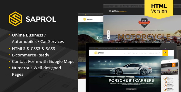 Saprol HTML5 Listing and eCommerce Template Saprol HTML5 Listing and eCommerce Template