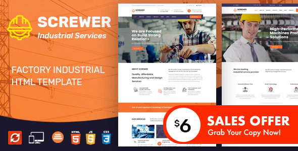 Screwer - Factory & Industrial Business HTML Template Screwer - Factory & Industrial Business HTML Template