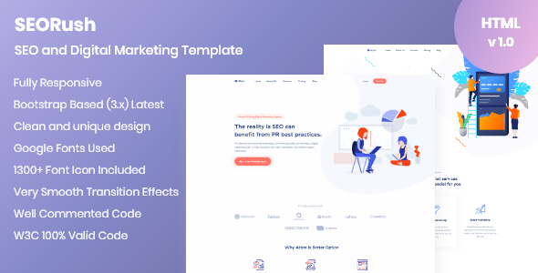 SEORush - Digital Marketing and Software Consulting HTML Template SEORush - Digital Marketing and Software Consulting HTML Template