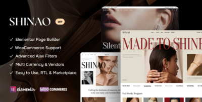 Shinao - Jewelry Store WooCommerce WordPress Theme