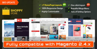 Shoppy Store - Responsive Magento 2 and 1.9 Theme
