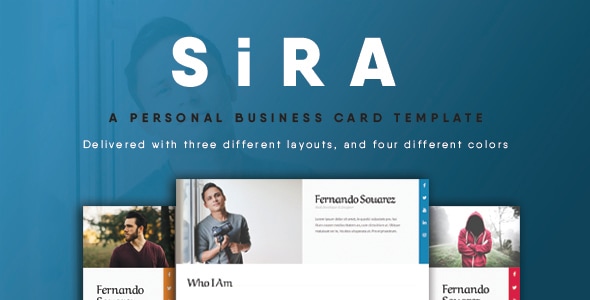 SiRA - Personal Business Card Template SiRA - Personal Business Card Template