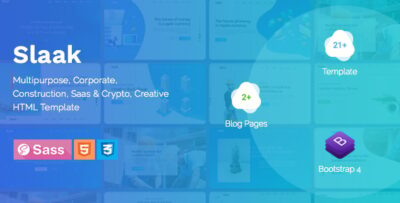 Slaak - Creative Multi-purpose Parallax HTML Landing Template + RTL