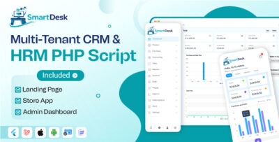 SmartDesk | Multi-Tenant CRM & HRM Laravel Script with Flutter App