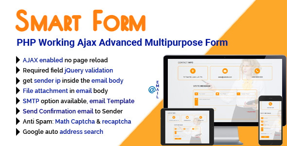 SmartForm - PHP Working Ajax Advanced Multipurpose Form SmartForm - PHP Working Ajax Advanced Multipurpose Form
