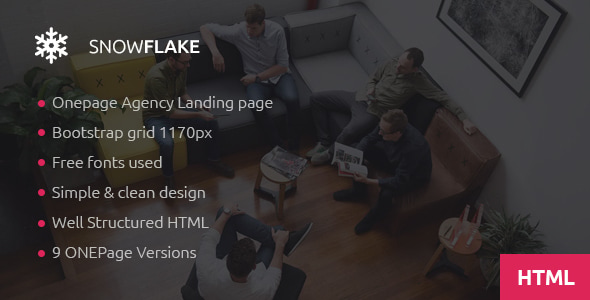 SNOWFLAKE | Onepage Agency HTML Template SNOWFLAKE | Onepage Agency HTML Template