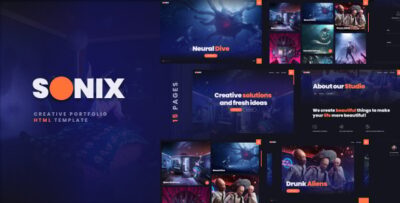 Sonix - Creative Portfolio Showcase Template