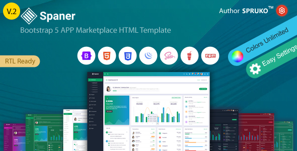 Spaner - Bootstrap Admin and Dashboard HTML Template Spaner - Bootstrap Admin and Dashboard HTML Template