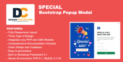 Special - Bootstrap Popup Modal