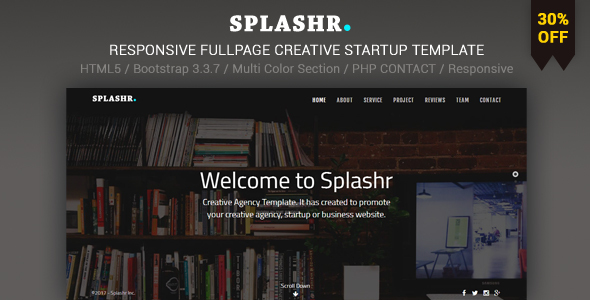 Splashr - Responsive Multipurpose Creative Startup Template Splashr - Responsive Multipurpose Creative Startup Template