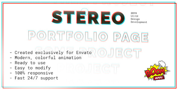 Stereo - Modern Portfolio Page Stereo - Modern Portfolio Page