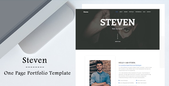 Steven - One Page Portfolio Template Steven - One Page Portfolio Template