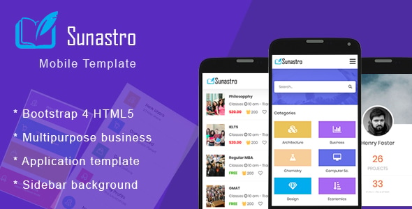 Sunastro - Bootstrap 4x Mobile HTML5 Template Sunastro - Bootstrap 4x Mobile HTML5 Template