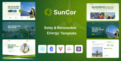 Suncor - Solar & Renewable Energy React Template