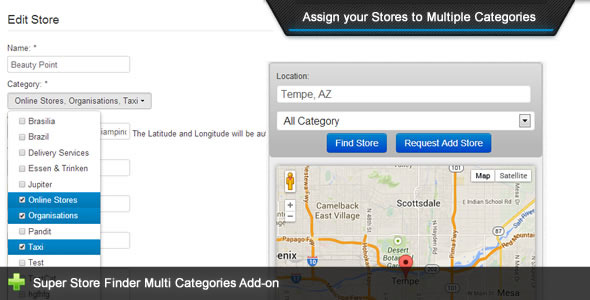 Super Store Finder - Multi Categories Add-on Super Store Finder - Multi Categories Add-on