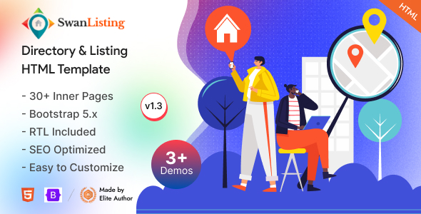 SwanListing - Directory & Listing Bootstrap 5 Template SwanListing - Directory & Listing Bootstrap 5 Template